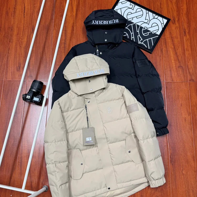 Burberry Black and Beige Puffe