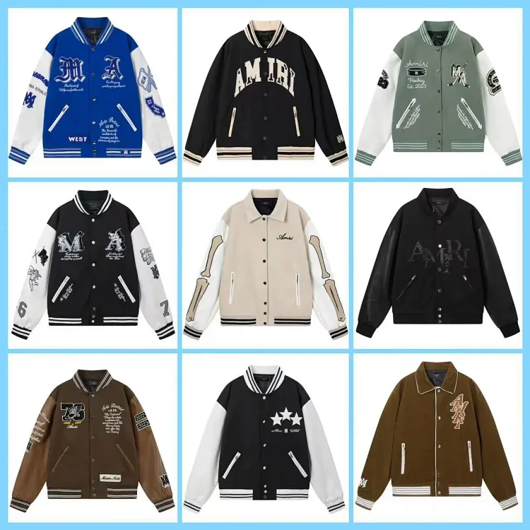 Amiri Blue Letterman Jacket