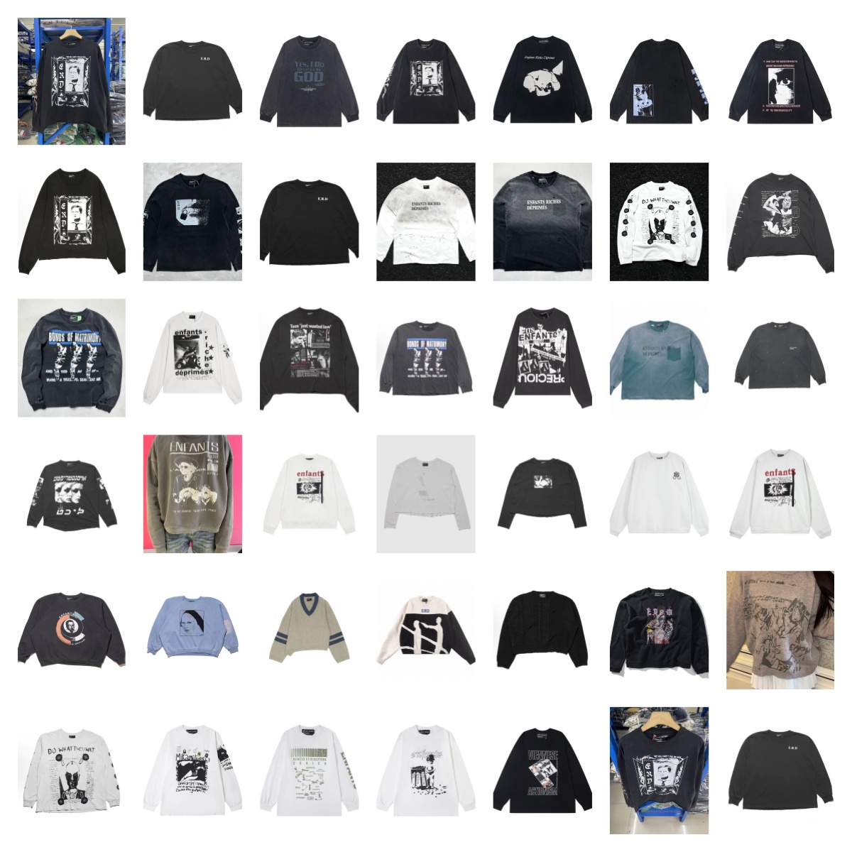 Various Graphic Print Long Sle
